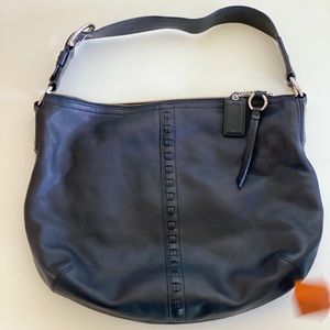 COACH Black Hobo Leather Bag